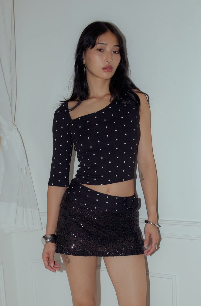 AIYA DOTTY—ONE SHOULDER TOP