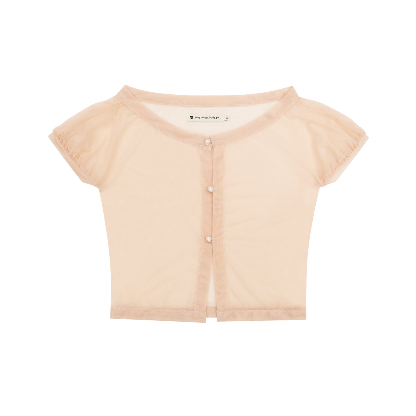 DAPHNE BLUSH—SHEER PEACH TOP