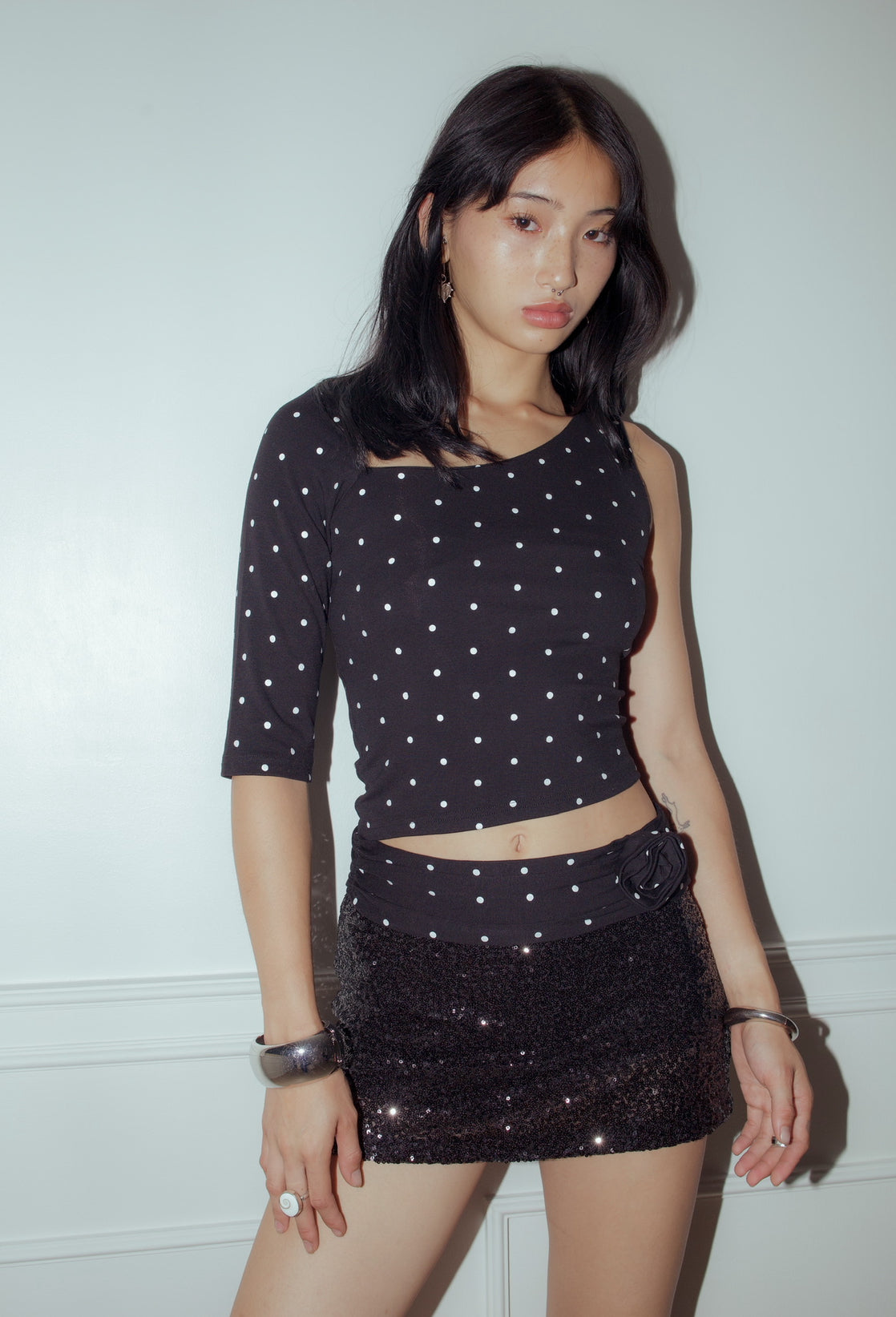 AIYA DOTTY—ONE SHOULDER TOP