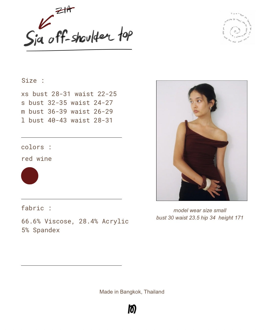 SIA—OFF SHOULDER TOP