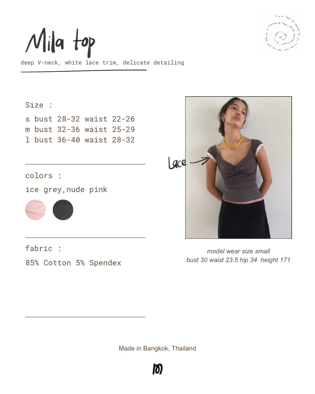 MILA LACE—DRAPED TOP