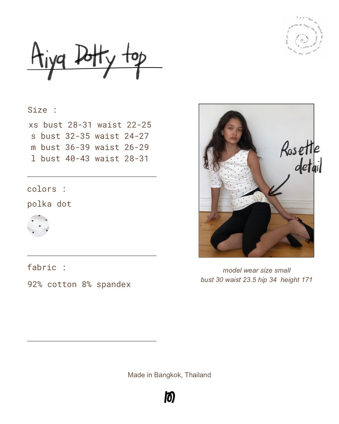 AIYA DOTTY—ONE SHOULDER TOP