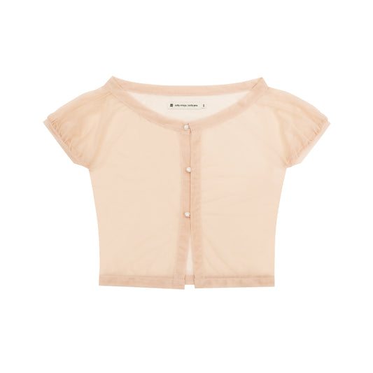 DAPHNE BLUSH—SHEER PEACH TOP