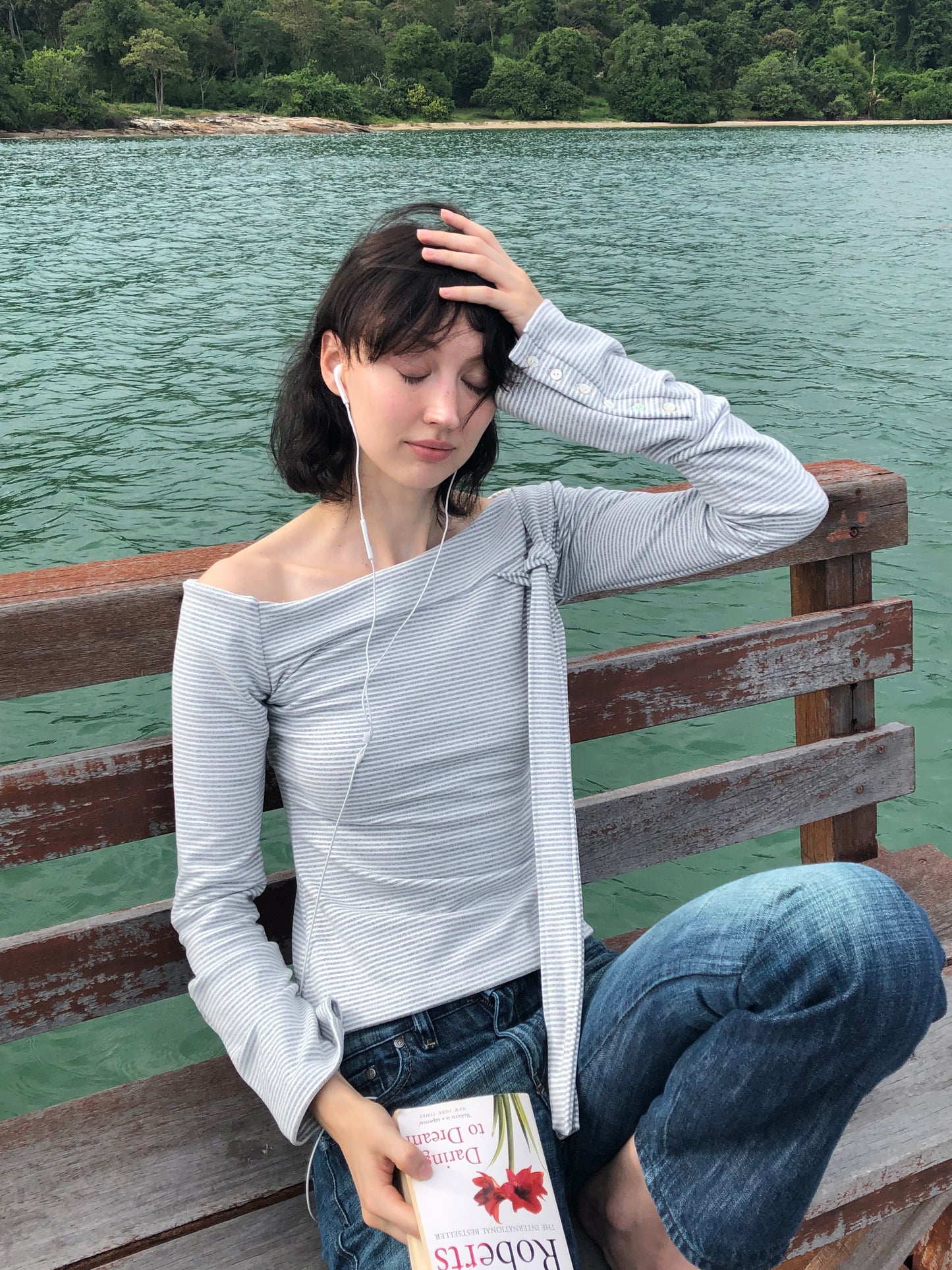 MALE—LOOP TIE LONG SLEEVE BLOUSE