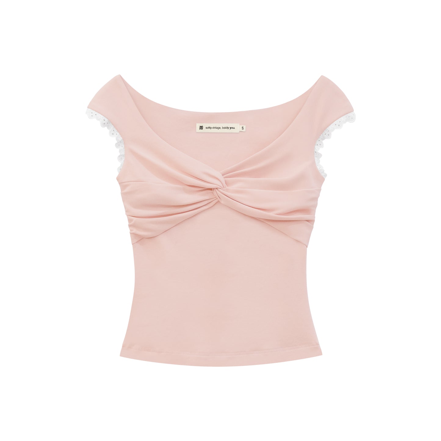 MILA LACE—DRAPED TOP