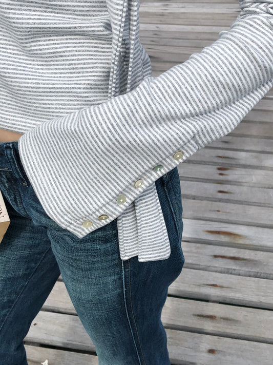 MALE—LOOP TIE LONG SLEEVE BLOUSE